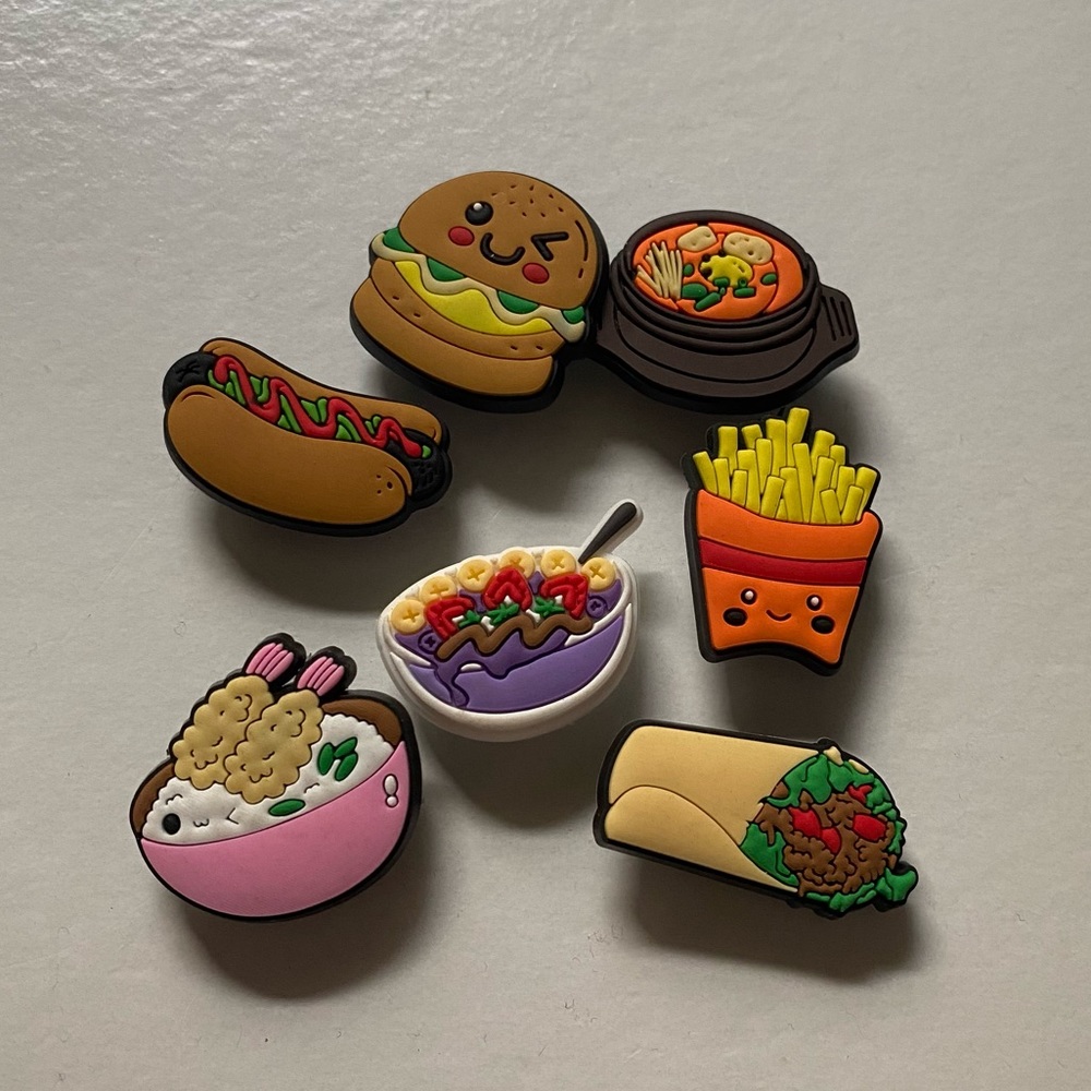 Food croc charms - 6pc set